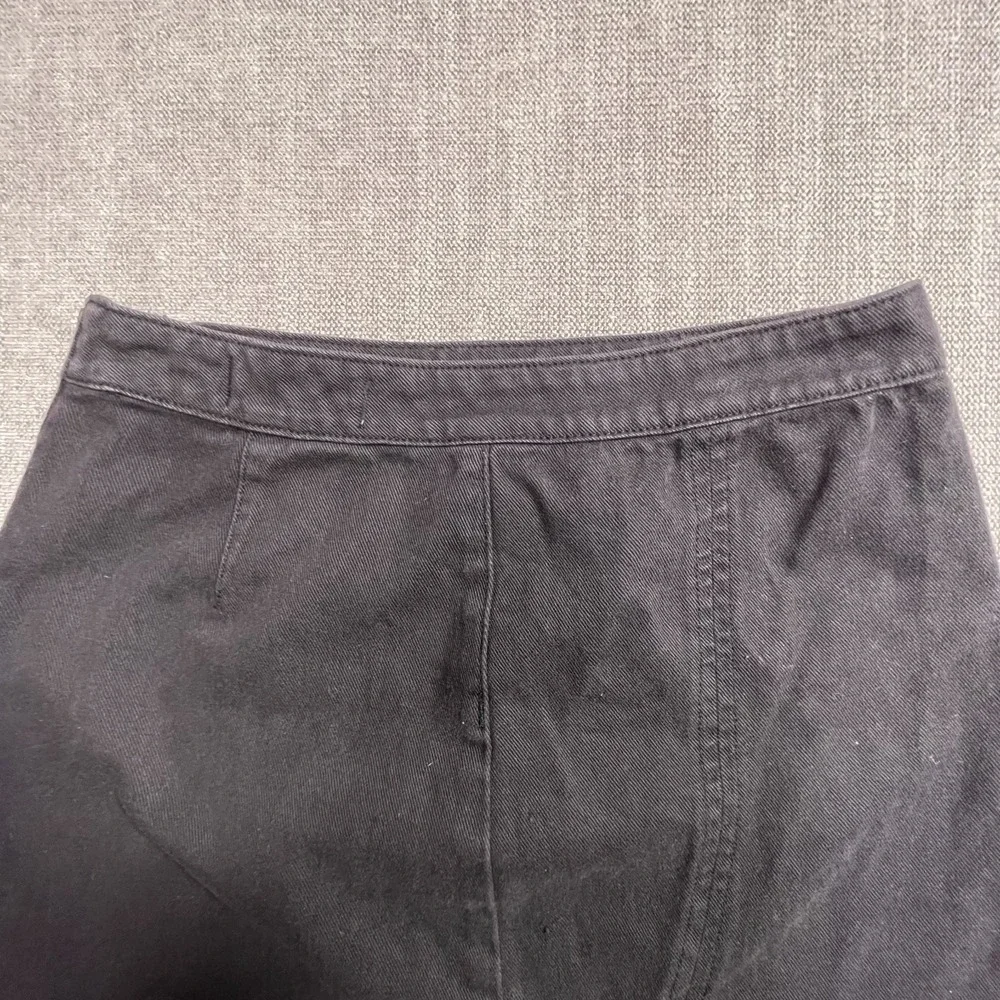 PacSun Womens 27 Black Denim Asymmetric Hem Mini Skirt Side Zip Streetwear